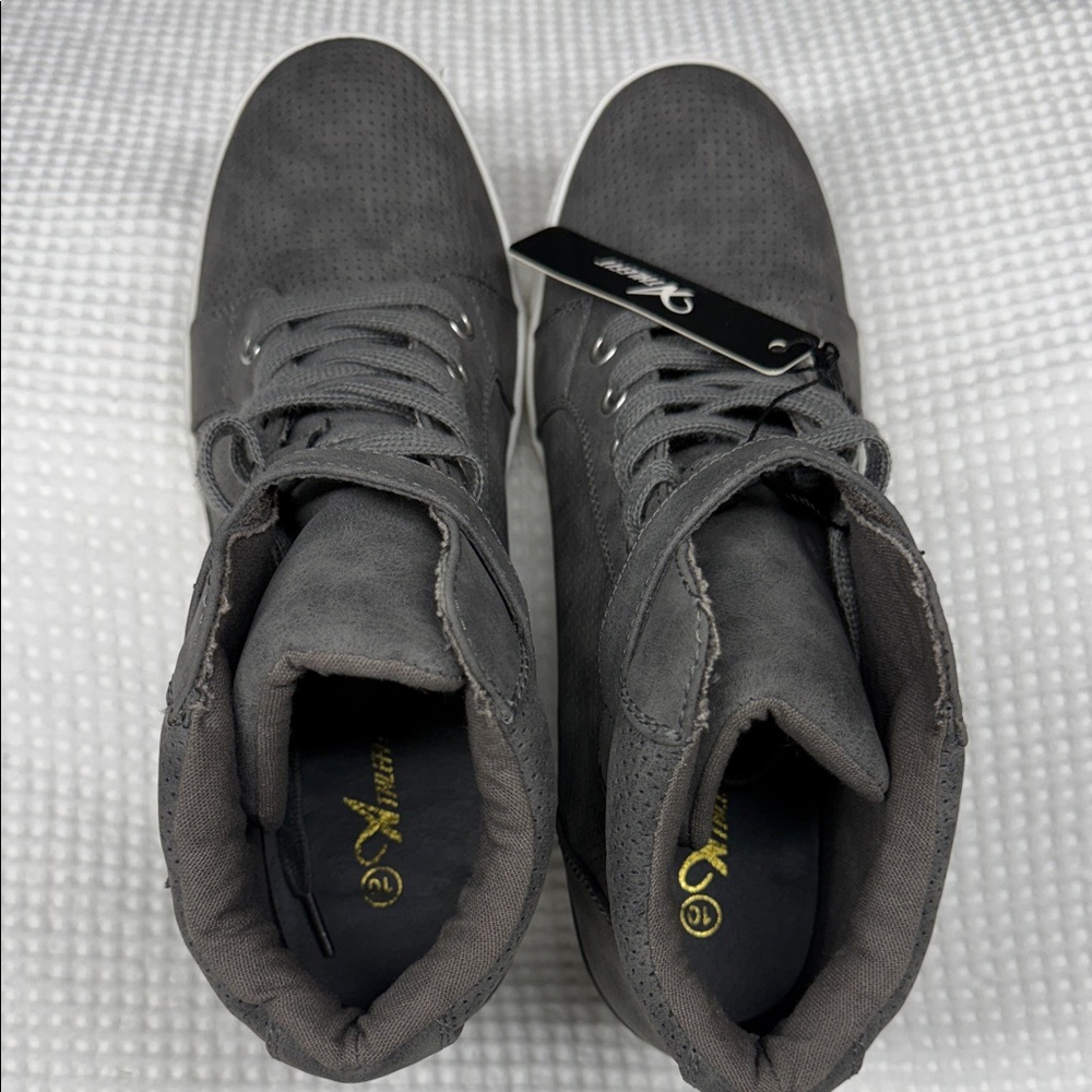 Athlefit Gray High-Top Wedge Sneakers - Size 10 - Picture 4 of 6